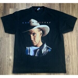 Vintage Garth Brooks Concert Tour T Shirt Two Sided 90s Hanes Beefy-T Country XL